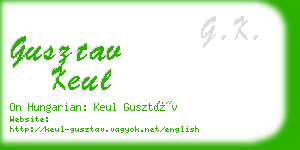 gusztav keul business card